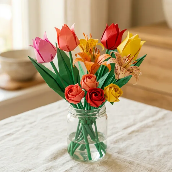 12 Easy Origami Flowers for Beginners