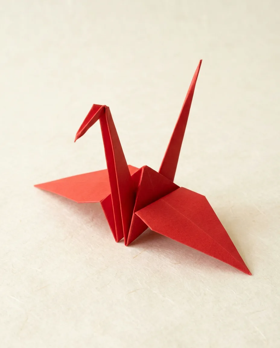 Neck and tail rise in a V, and the wings sit low enough to swing when the tail moves.